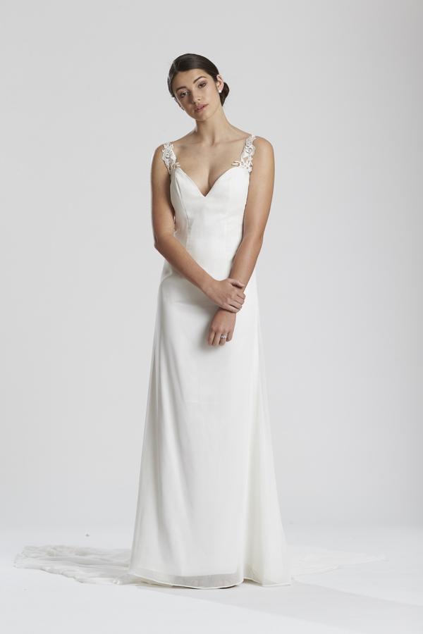 Azalea with deep sweetheart neckline Wedding Dress