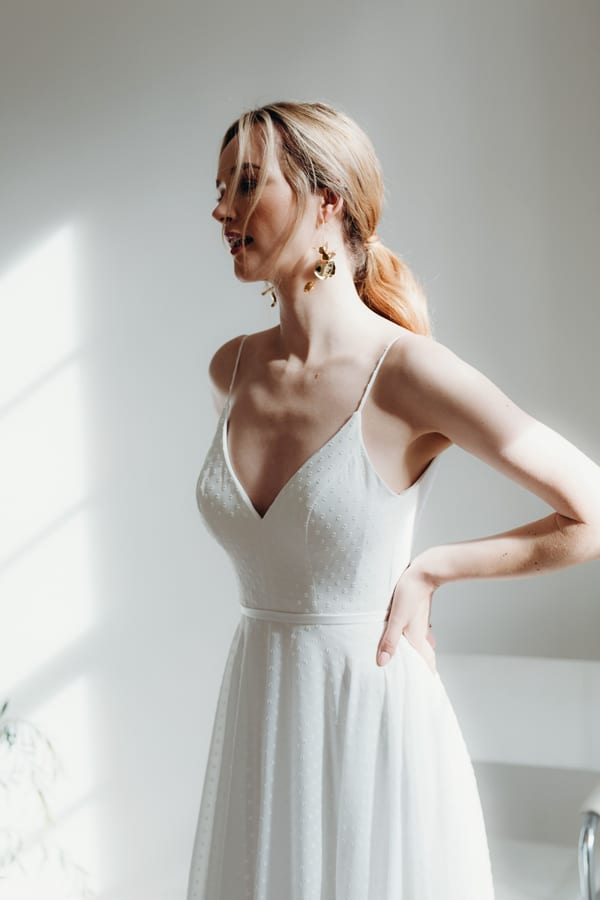 Cassia Lace Polka Dots Wedding Dress