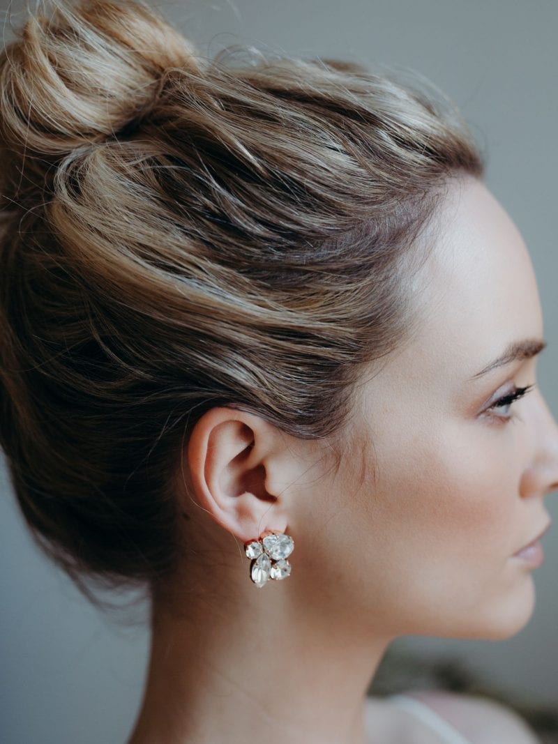 Lucy crystal cluster earrings