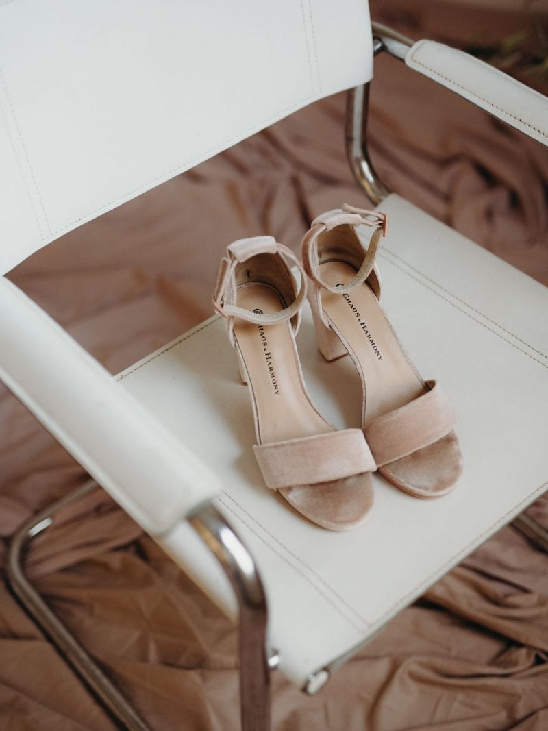 Evermore blush heel sandals