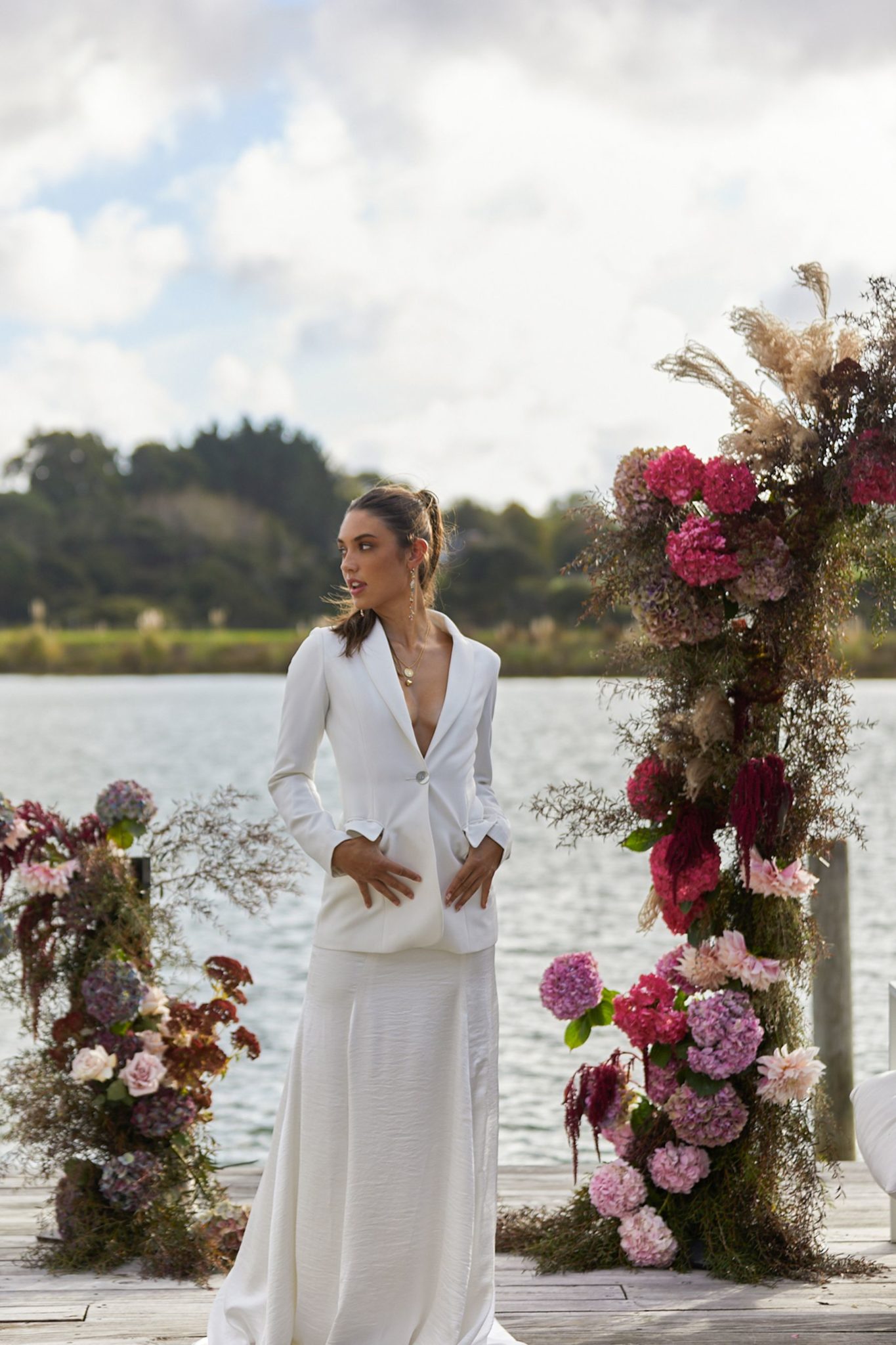 Lourve-Blazer-in-French-Crepe-n-Thea-Skirt 4090